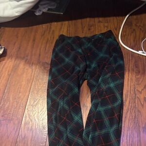 WONDERLAND Kids Plaid Pajama Bottoms - Black and Red